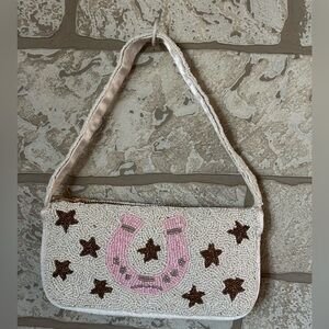 Sincerely Jules Beaded Horseshoe Shoulder Bag